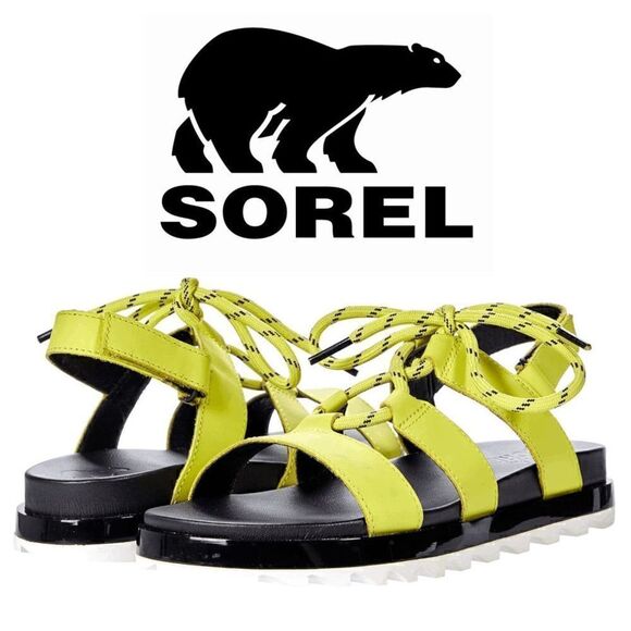 Women’s SOREL Roaming Lace Walkable Lace-Up Leather Sandals SIZE 7 NEW WITH BOX - Picture 1 of 16